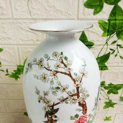 BÌNH SỨ GIỌT NƯỚC HỌA TIẾT CHIM CÔNG – PHÚ QUÝ